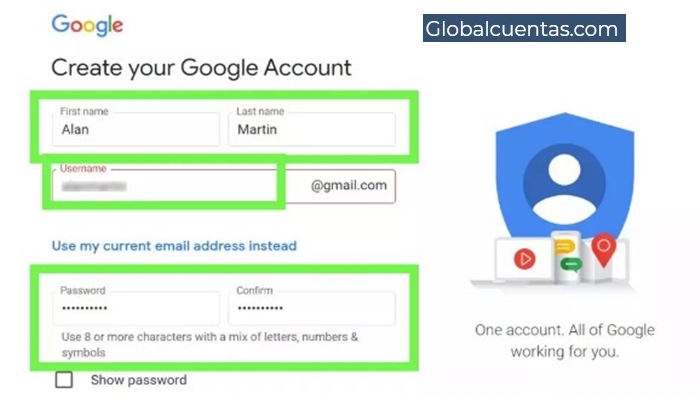 ntroduzcas algunos datos bastante básicos para abrir tu cuenta de Gmail