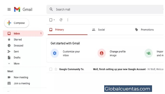 visita el sitio web de Gmail en tu navegador o haz clic en el icono "Aplicaciones de Google"