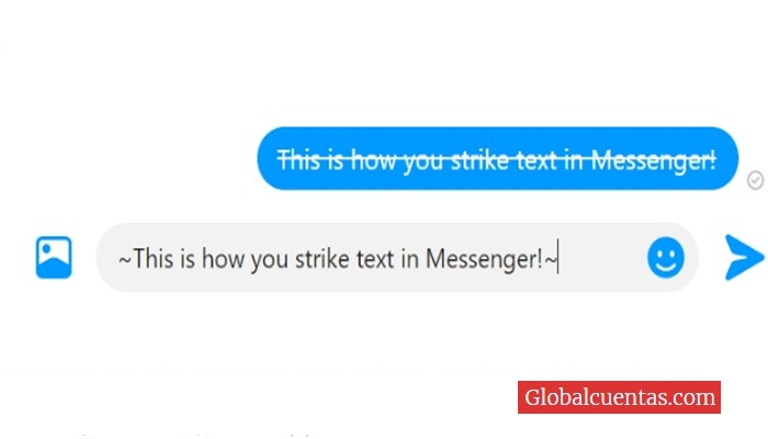tachar texto en Messenger
