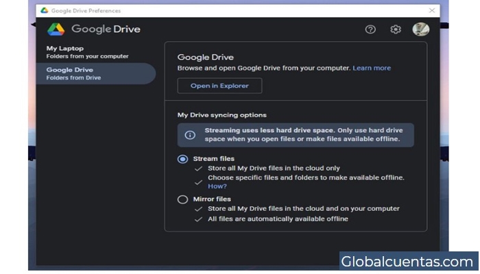 Seleccione Google Drive